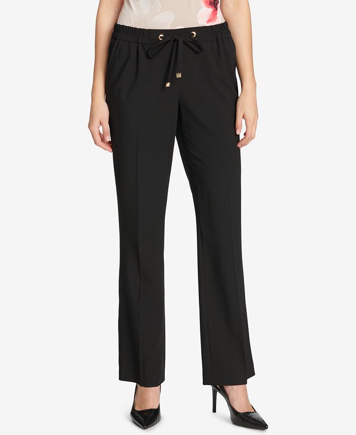 Calvin Klein Tie-Waist Soft Ankle Pants - Macy's