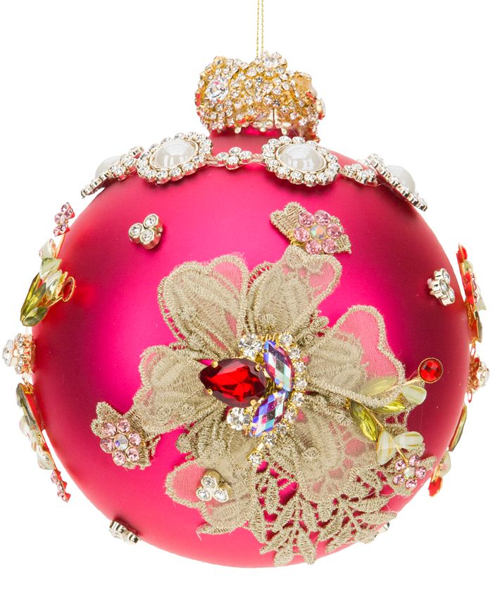 Mark Roberts King's Jeweled Pink Ball Ornament - Macy's