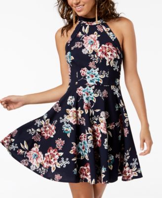 open back fit and flare dress