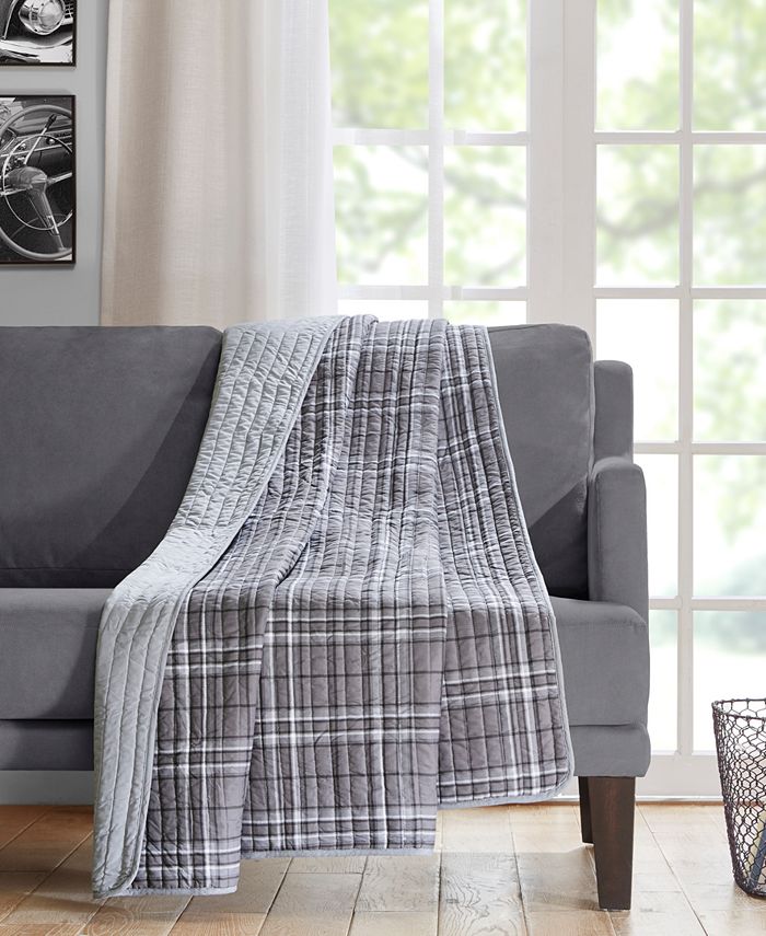 Oversized Quilted Throw Ivory 60x70'
