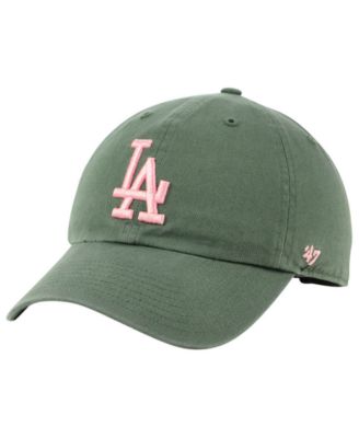 47 Brand Los Angeles Dodgers Moss Pink CLEAN UP Cap - Macy's