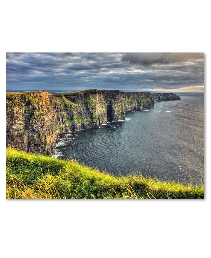 Trademark Global - Pierre Leclerc 'Cliffs of Moher Ireland' 22" x 32" Canvas Wall Art