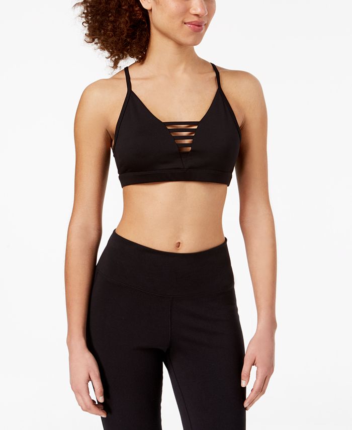 Material Girl Active Juniors' Cage-Front Sports Bra, Created for Macy's -  Macy's