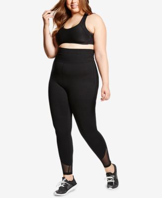 Soffe - Curvy Plus Size Metallic Compression Leggings