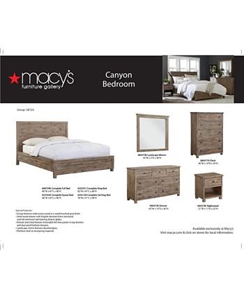 Furniture - Canyon Bedroom , 3 Piece Bedroom Set (Queen Bed, Dresser and Nightstand)