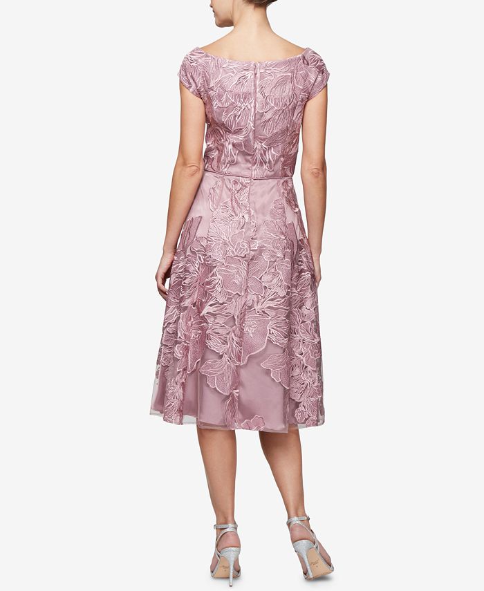 Alex Evenings Embroidered Fit & Flare Dress Macy's