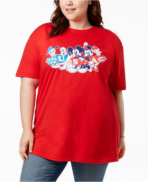 Disney Plus Size Cotton U S A Graphic T Shirt Reviews Tops