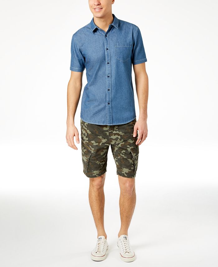 American Rag Men's Slim-Fit Denim Shirt, Created for Macy's - Macy's