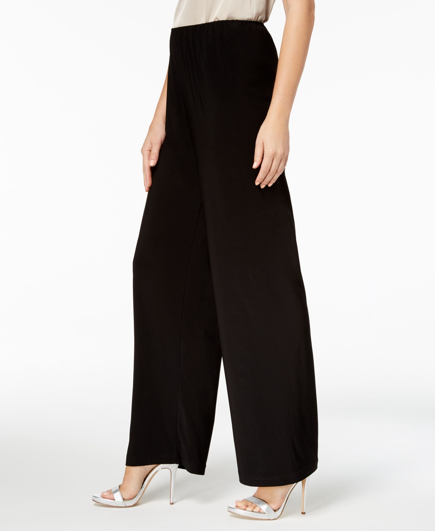 Женские брюки Alex Evenings Wide-Leg Petite, цвет: Чёрный — фото 2