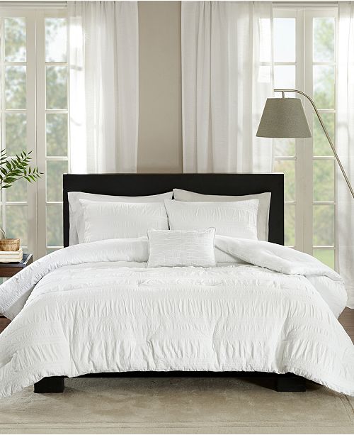 Madison Park Nicolette Cotton 4 Pc Full Queen Duvet Cover Set
