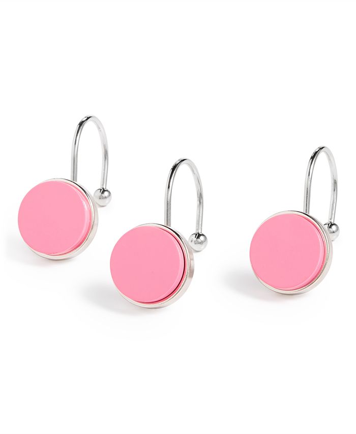 kate spade new york Inset Pink Dot 12Pc. Shower Curtain Hook Set Macy's
