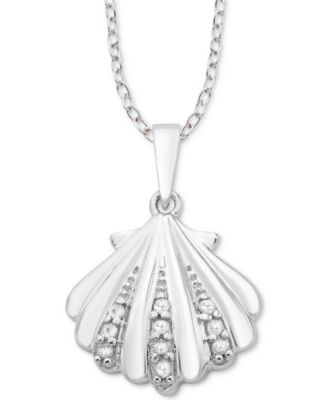 seashell diamond necklace