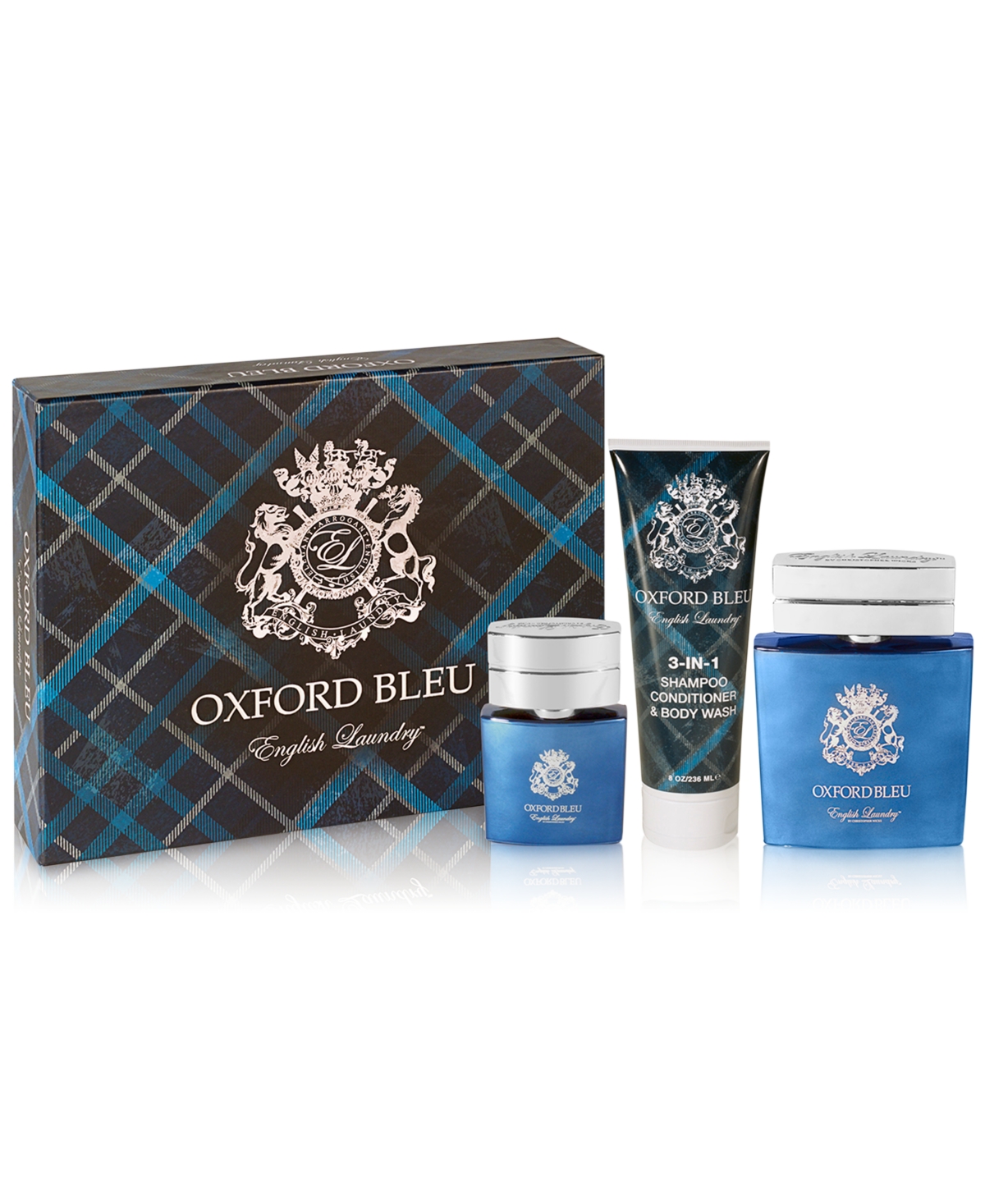 Men's 3-Pc. Oxford Bleu Gift Set