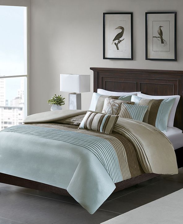 Madison Park Amherst 6-Pc. Full/Queen Duvet Cover Set & Reviews - Bed ...