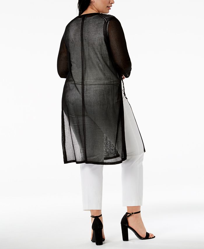 Plus size sales sheer duster cardigan