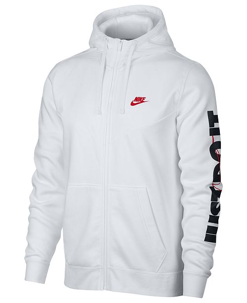 Nike Men's Sportswear Just Do It Fleece Zip Hoodie & Reviews - Hoodies ...
