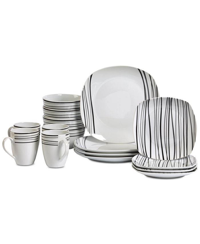 Tabletops Unlimited - Justin 16-Pc. Dinnerware Set, Service for 4