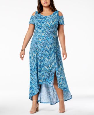 NY Collection - Plus Size Cold-Shoulder Dress