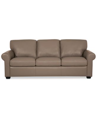 Orid 84" Leather Roll Arm Sofa, Created for Macy's