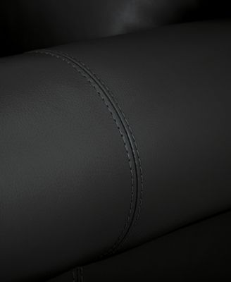 Orid 84" Leather Roll Arm Sofa