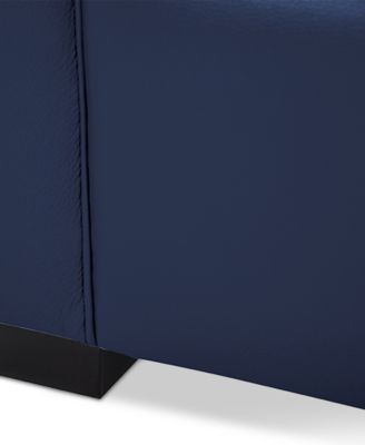 Orid 84" Leather Roll Arm Sofa