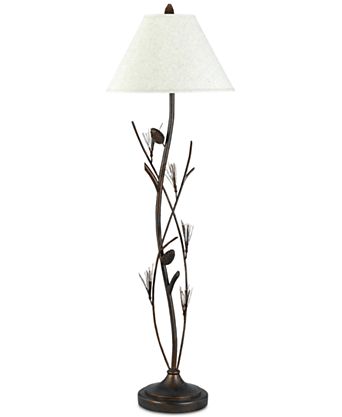 150W 3-Way Pine Twig Iron Floor Lamp