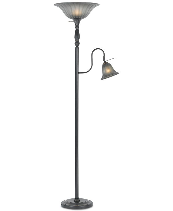 Cal Lighting - Torchiere Lamp with Reading Lamp