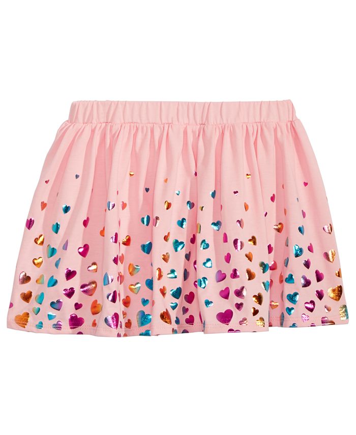 Epic Threads Toddler Girls Heart-Print Scooter Skirt, Created for Macy ...