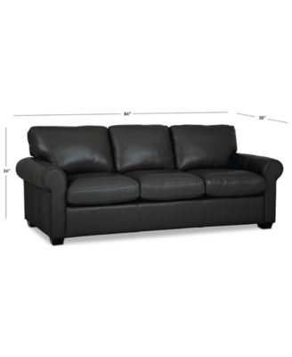 Orid 84" Queen Leather Roll Arm Sleeper