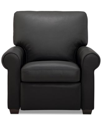 Orid 36" Leather Roll Arm Pushback Recliner, Created for Macy's
