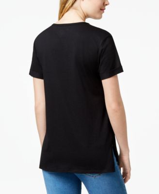 T-shirt Carbon Copy Cœur Brodé - Taille S - Coton - Neuf Sans étiquettes