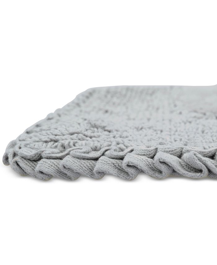 French Connection Laura Ashley Cotton Ruffled 17" x 24" Bath Rug