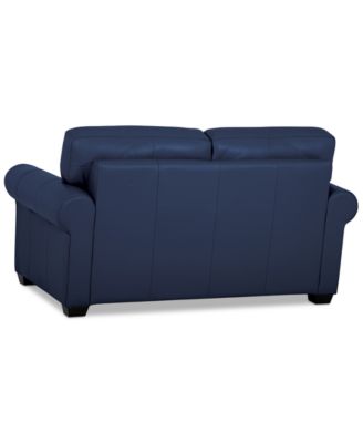 Orid 59" Leather Roll Arm Loveseat