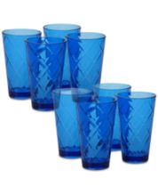 Zulay Kitchen Plastic Tumblers Drinking Glasses Set of 8 Clear, 8