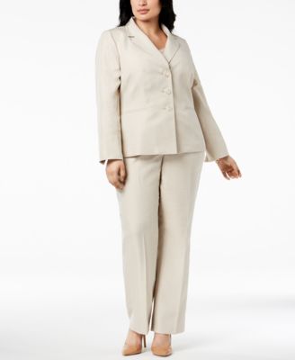 Le Suit - Plus Size Striped Pantsuit