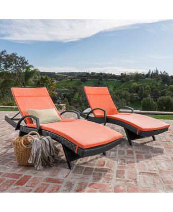 Noble House - Baja Outdoor Chaise Lounge (Set Of 2), Quick Ship