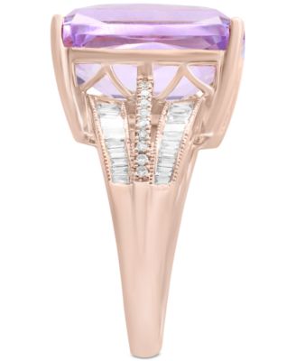 EFFY&reg; Pink Amethyst (15-1/2 ct. t.w.) & Diamond (3/8 ct. t.w.) Ring in 14k Gold (Also available in Green Quartz, Citrine, Swiss Blue Topaz and London Blue Topaz)