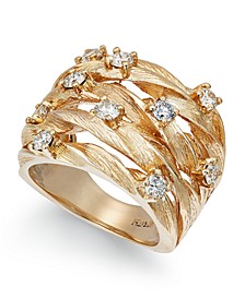 D'Oro by EFFY® Diamond Woven Ring (1 ct. t.w.) in 14k White, Yellow, or Rose Gold