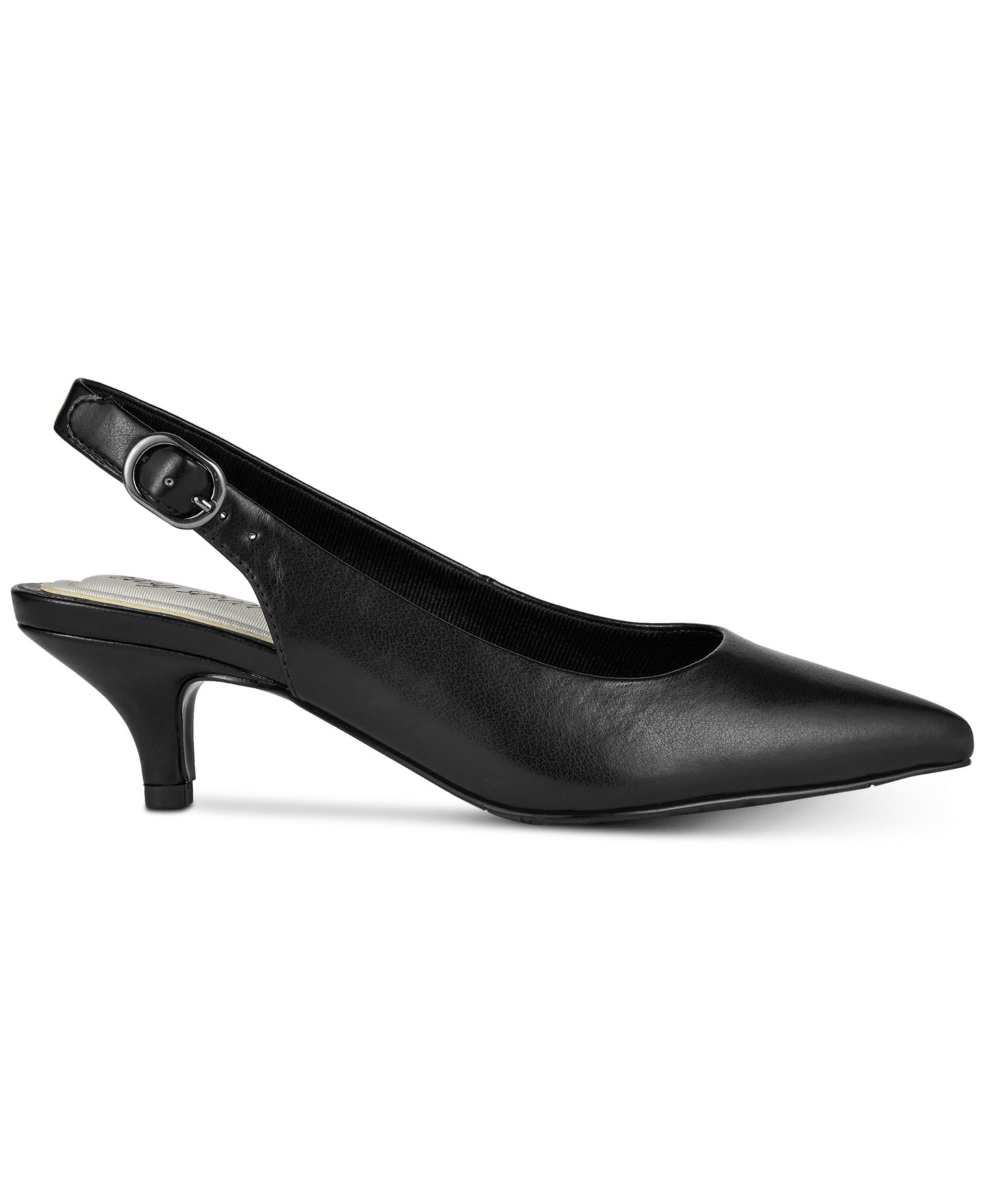 Женские туфли Easy Street Faye Slingback Kitten-Heel Pumps, цвет: Чёрный — фото 2