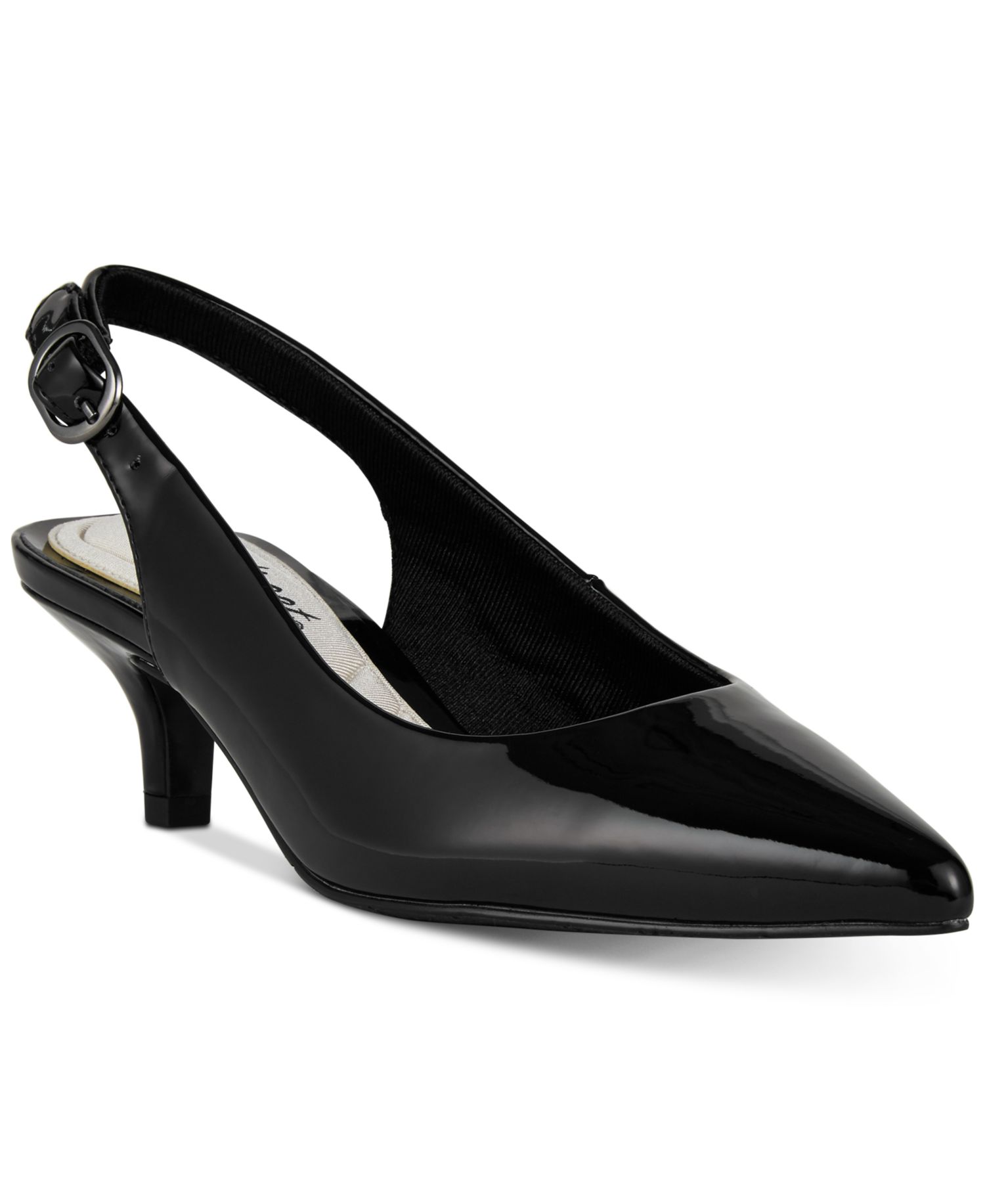 Faye Slingback Kitten-Heel Pumps
