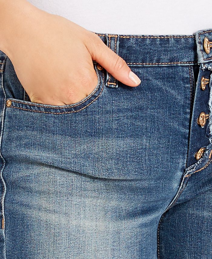 Vintage America Blues Women's Gratia Bestie Boyfriend Jeans - Distressed Denim With 5 Pockets & Cuffed Hem, 27" Inseam - View #6