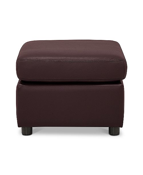Furniture Ennia Leather Ottoman, Created for Macy's & Reviews