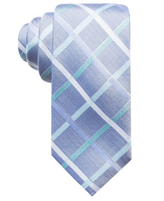 Ryan Seacrest Distinction Men's Rompaey Check Slim Silk Tie, Created ...