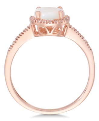 Amethyst (1-1/6 ct. t.w.) and Diamond (1/8 ct. t.w.) Ring in 14k Gold