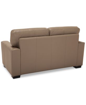Ennia 59" Leather Loveseat, Created for Macy's