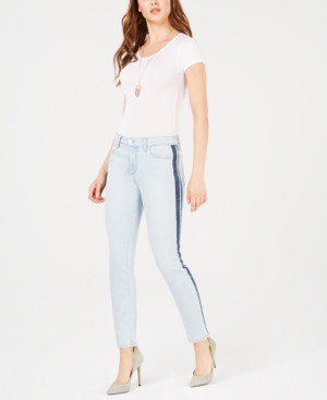 JOE'S JEANS THE ICON COLORBLOCK STRIPED ANKLE SKINNY JEANS
