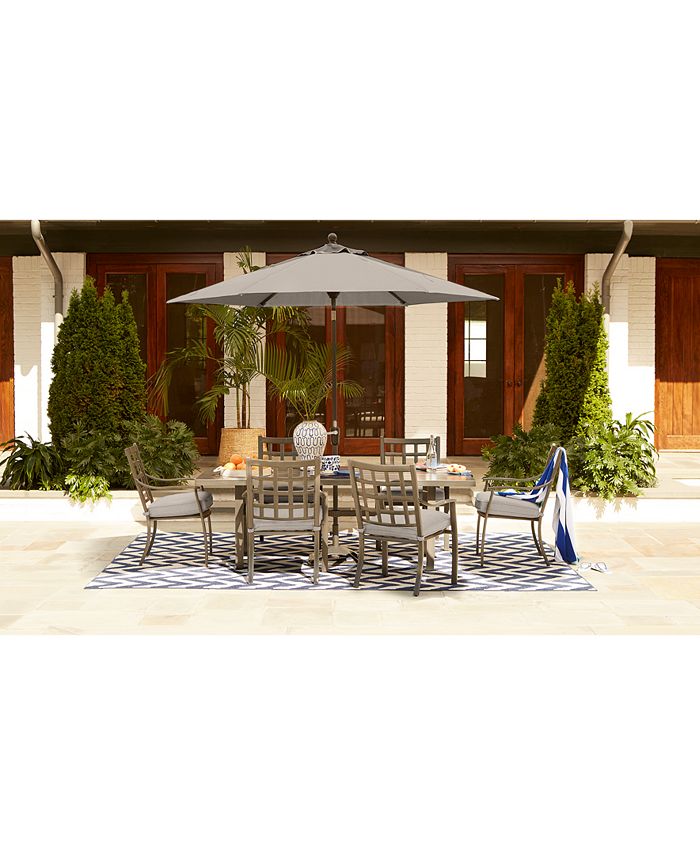 Agio Highland Aluminum Outdoor 9Pc. Dining Set (64" Square Dining