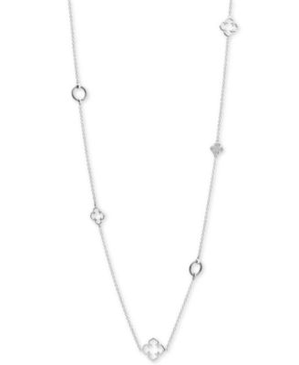 CHARRIOL - Silver Necklace with White Topaz, Stainless Steel Cable (2Mm), Silver Chain