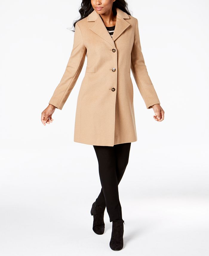 Calvin Klein Single-Breasted Coat - Macy's