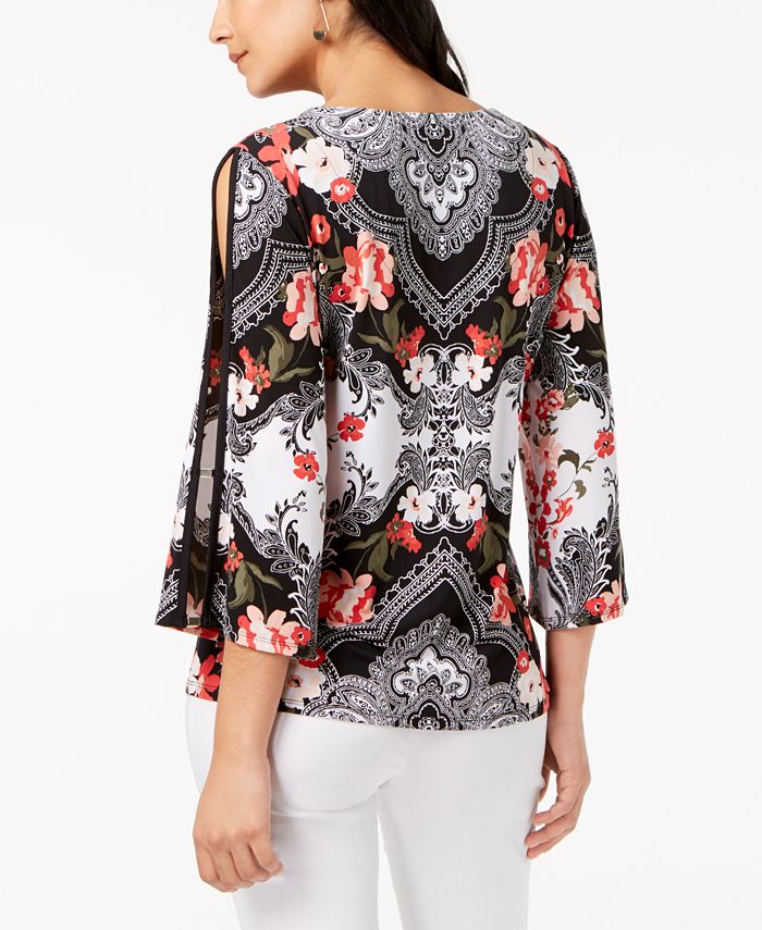 JM Collection Split-Sleeve Tunic, Created for Macy's - Macy's